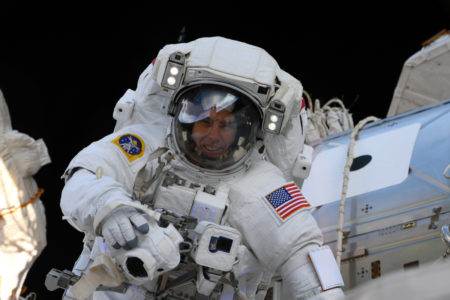 Astronaut Drew Feustel on a Spacewalk