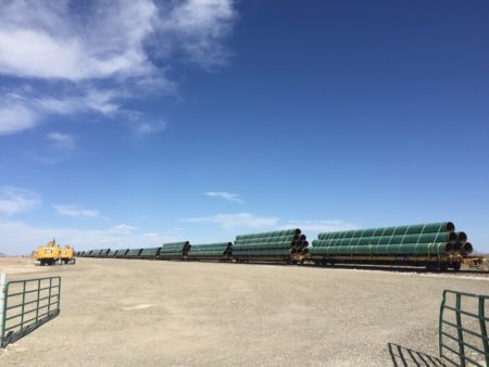 A West Texas pipe yard in 2016.