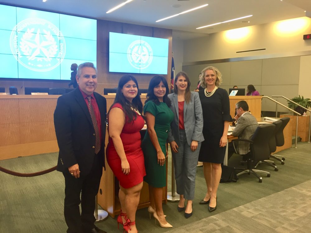 The HISD board of trustees elected new officers for 2019.