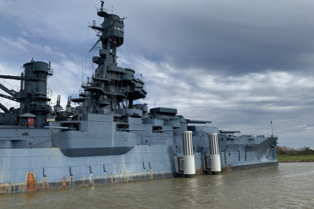Battleship Texas Docked
