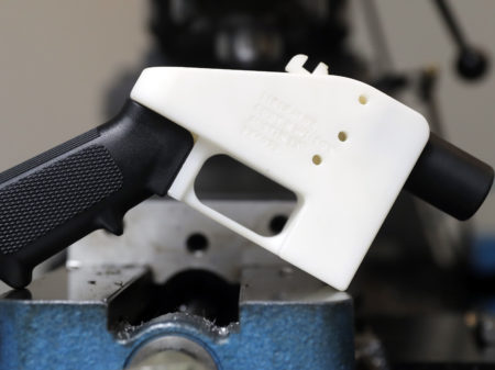 A 3D-printed gun called the Liberator. A man was sentenced to eight years in prison Wednesday for violating a court order after he printed his own 3D gun.