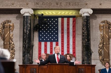 President Donald J. Trump delivers his State of the Union address at the United States Capitol, Tuesday, Feb. 5, 2019, in Washington, D.C.