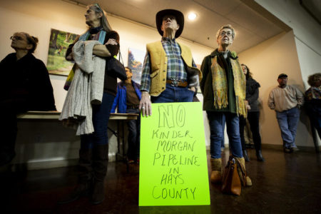 Residents attend a community meeting in Wimberley last month to discuss a planned natural gas pipeline through Hays County.