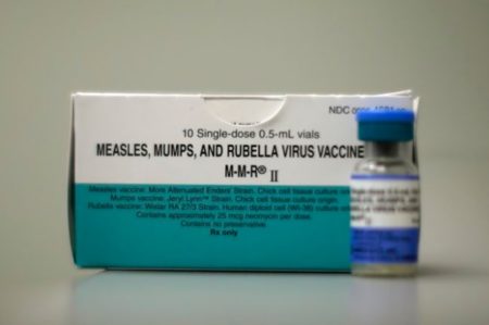 A measles, mumps and rubella vaccine.