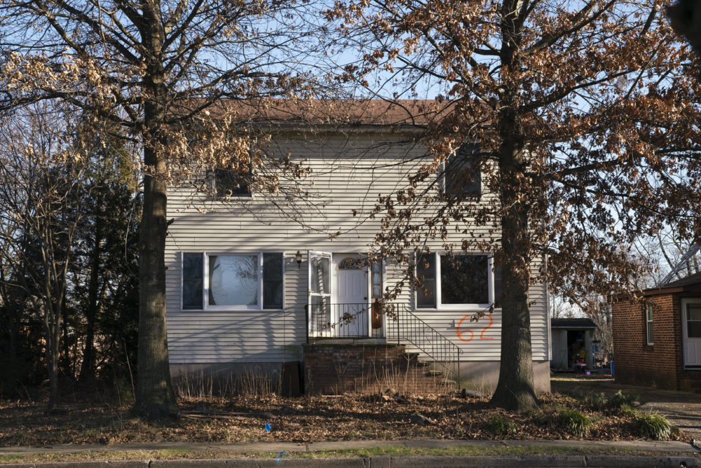 Over the past two decades about 150 homeowners in Manville have taken disaster buyouts, and 80 more abandoned their homes. This house in Lost Valley was bought out.