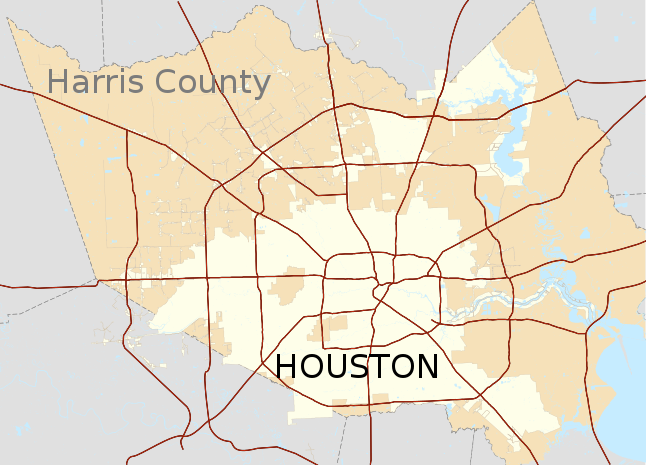 Map Of Houston Texas And Harris County.svg 1 