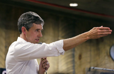 Former Texas congressman Beto O'Rourke answers a question during a campaign stop at a brewery in Conway, N.H., Wednesday, March 20, 2019. O'Rourke announced last week that he'll seek the 2020 Democratic presidential nomination. (AP Photo/Charles Krupa)
