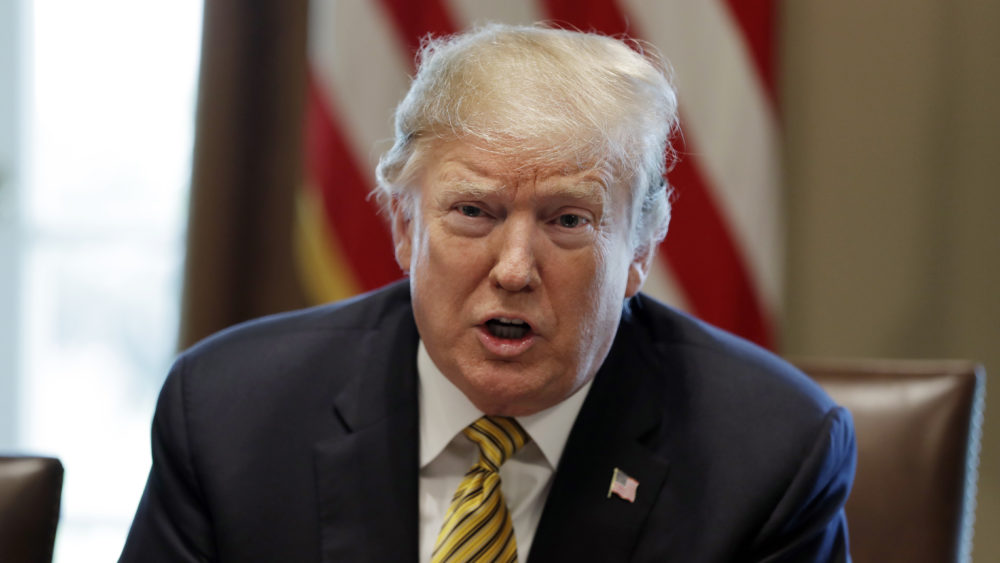 President Trump said Thursday that he was giving Mexico one year to stem the flow of migrants and drugs coming across the Southern border, or else the U.S. would impose auto tariffs or close the border.