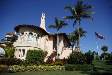A view of Mar-A-Lago on Friday, March 22, 2019, in Palm Beach, Fla., before Caribbean leaders talk to media after meeting with President Donald Trump. (AP Photo/Carolyn Kaster)