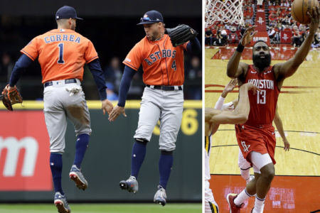 Astros Win 9th in a Row and Rockets Beat the Jazz in Game 1
