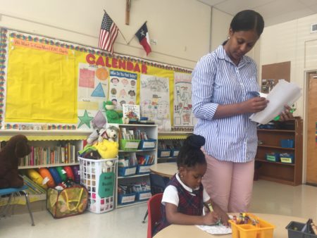 Julie Cook, who teaches eight children in her pre-kindergarten and kindergarten class, said that she is encouraging her students to transfer to other Catholic schools, like St. Mary of the Purification near Texas Southern University.