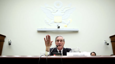 Then-FBI Director Robert Mueller testifies during a hearing before the House Judiciary Committee in June 2013.