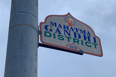Gandhi District Street Sign