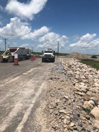 TxDOT crews have been working on the Bolivar project for about a year.
