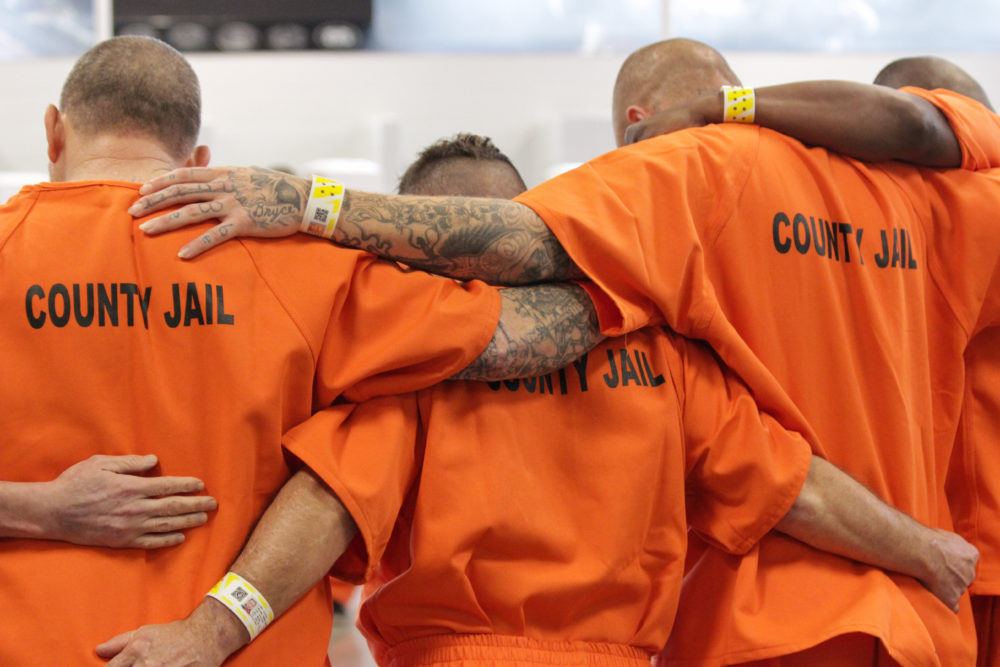 Veteran inmates at the unveiling of the "Brothers in Arms" program at Harris County Jail. Taken on July 25, 2019. 