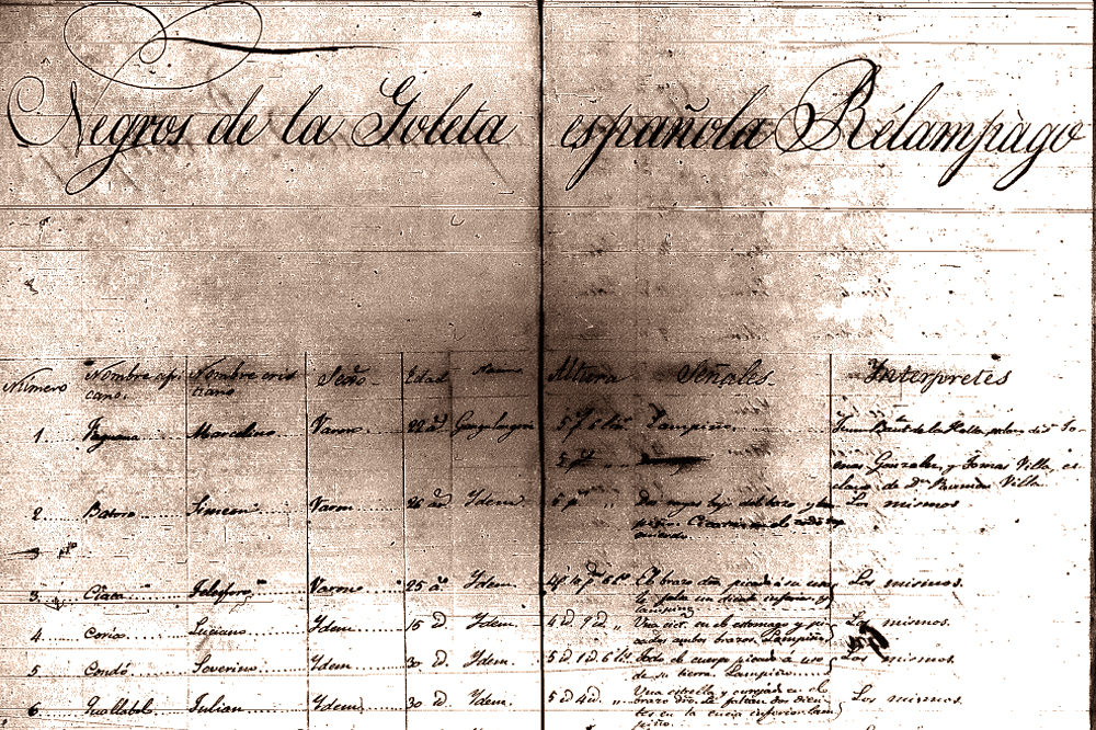 Slave Cargo Register