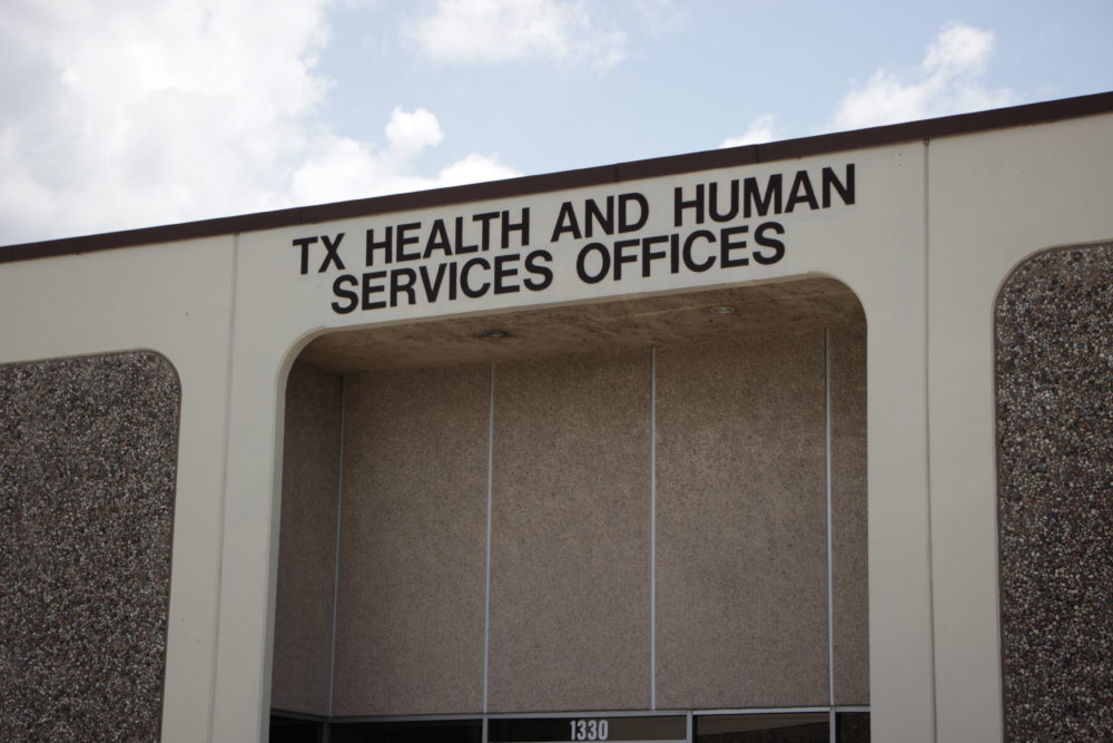 Texas Health and Human Services Offices, located in Independence Heights, might be affected by the expansion of I-45. Taken on August 19, 2019. 