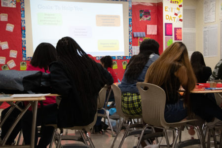 Students in class at Wheatley High School.