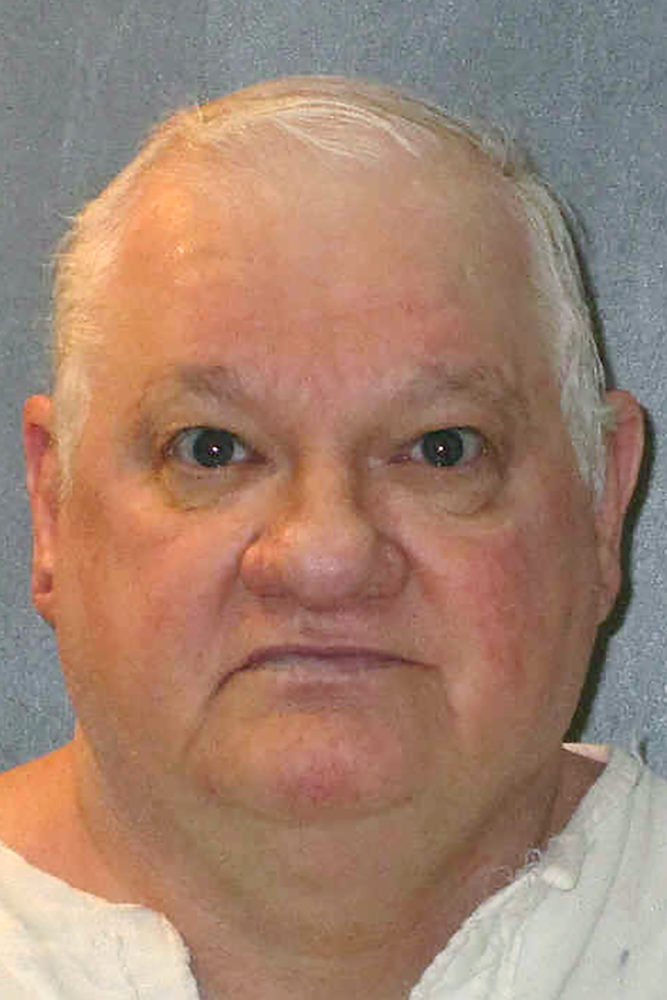 This undated photo provided by the Texas Department of Criminal Justice shows Billy Jack Crutsinger. Texas death row inmate Crutsinger is facing execution Wednesday, Sept. 4, 2019, for fatally stabbing an 89-year-old woman and her daughter more than 16 years ago after entering their Fort Worth home under the pretense of doing some work for them.
