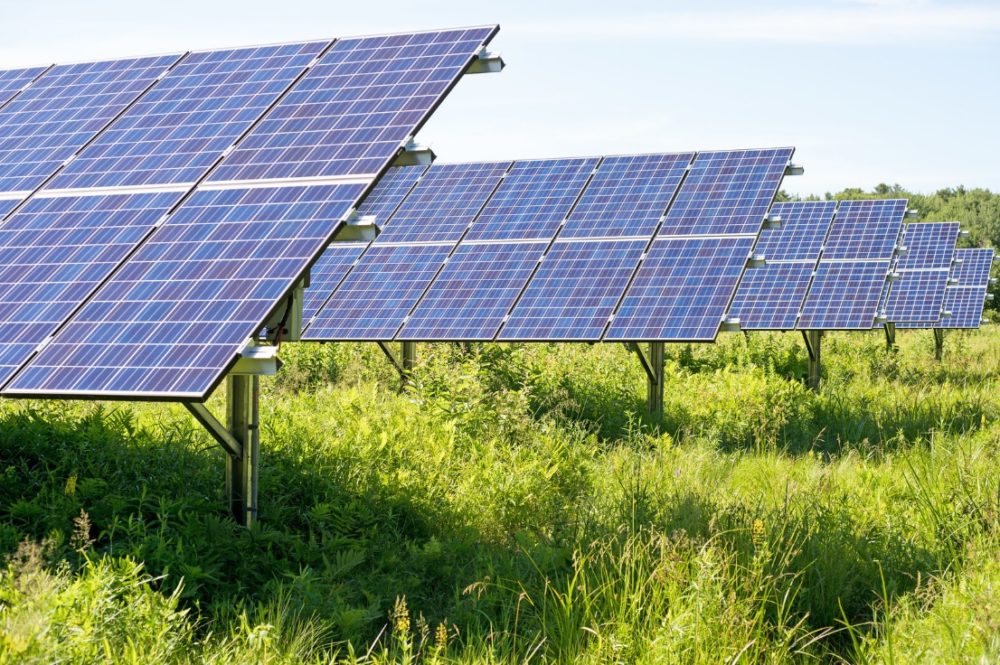 A community solar farm in Maine.