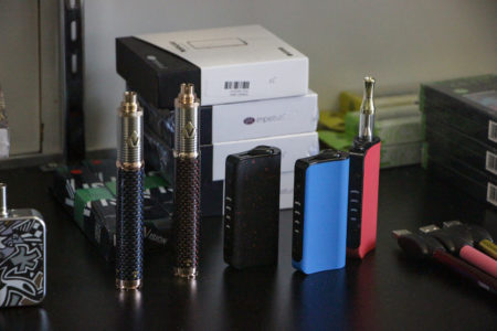 An assortment of vaping devices, located at The Vapor Lair on Westheimer RdTaken on September 10, 2019.