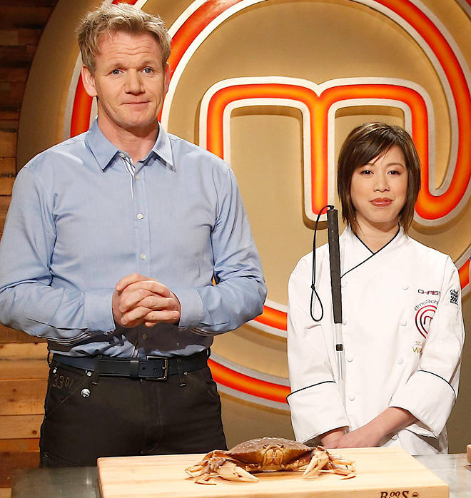 Gordon Ramsay and Christine Ha on Masterchef