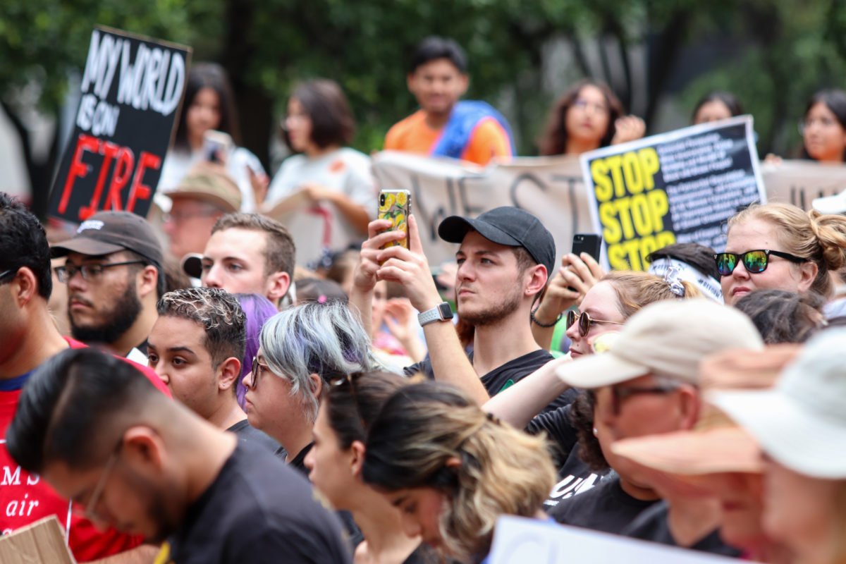 Students Rally Outside Houston City Hall For Global Climate Change ...