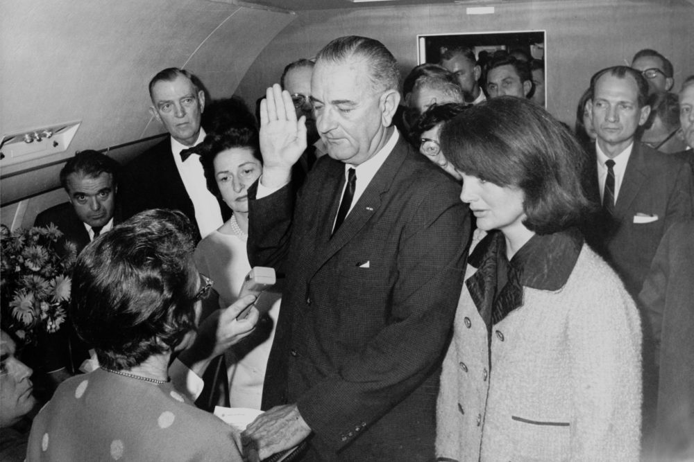 LBJ Takes the Oath of Office