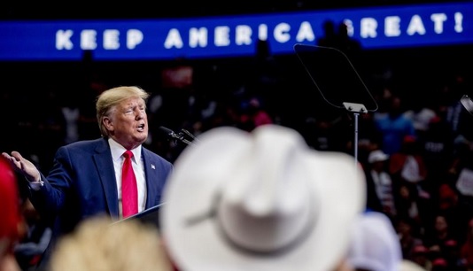 Trump visits Louis Vuitton factory in Texas before campaign rally