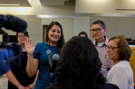New HISD board member, Daniela “Dani” Hernandez (District III), sworn-in on January 16th, 2020.