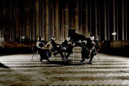 The Fauré Quartett (L-R): Erika Geldsetzer, Dirk Mommertz, Sascha Frömbling, and Konstantin Heidrich
