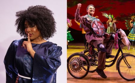 Houson's own Simone Gundy (from NBC’s "The Voice") will star in TUTS' "Sister Act." Emilio Delago performs in The Alley Theatre's "Quixote Nuevo."