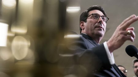 Jay Sekulow, personal attorney for President Trump, speaks during a news conference in the Senate subway on Friday.