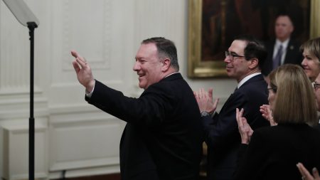 "That reporter couldn't have done too good a job on you yesterday," President Trump told Secretary of State Mike Pompeo Tuesday. He added, "Think you did a good job on her, actually."