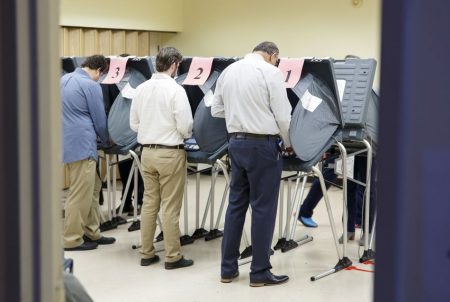 Voters cast their ballots at the Metropolitan Multi-Service Center in Houston on Nov. 5, 2019.