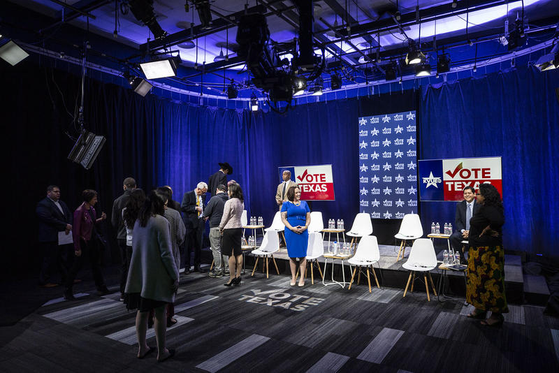 Democratic candidates for U.S. Senate prepare for a debate hosted by KUT, The Texas Tribune and KVUE on Tuesday.