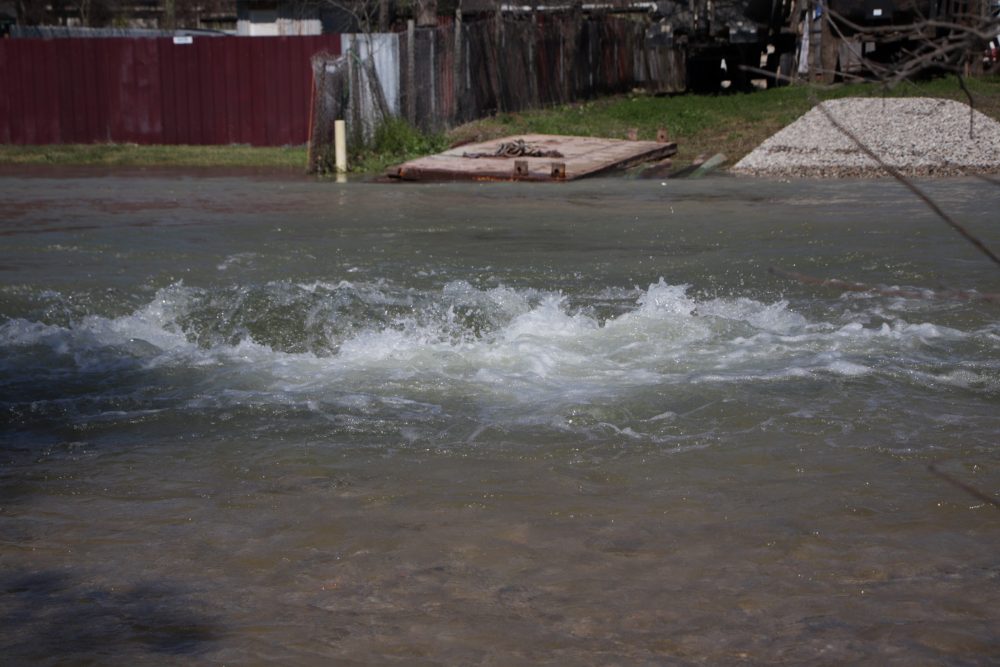 A 96-inch water main burst Thursday near the East Loop, flooding nearby streets.