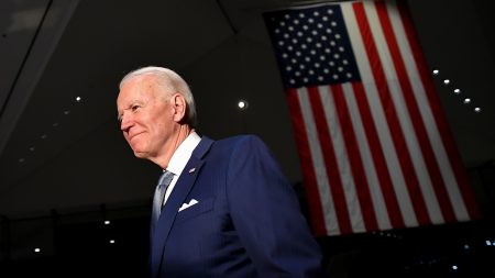 Democratic presidential hopeful former Vice President Joe Biden spoke at the National Constitution Center in Philadelphia Tuesday night.