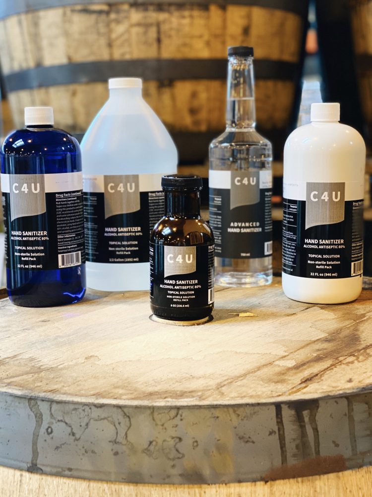 Originally, Gulf Coast Distillers was producing 32 ounce bottles of the hand sanitizer, but now it comes in a range of sizes. 