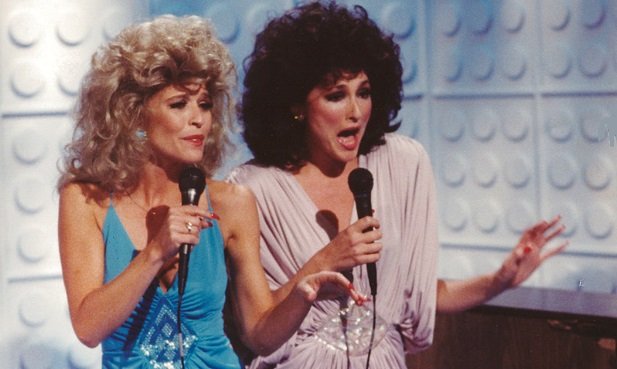 Nora Dunn and Jan Hooks as the Sweeney Sisters on Saturday Night Live.