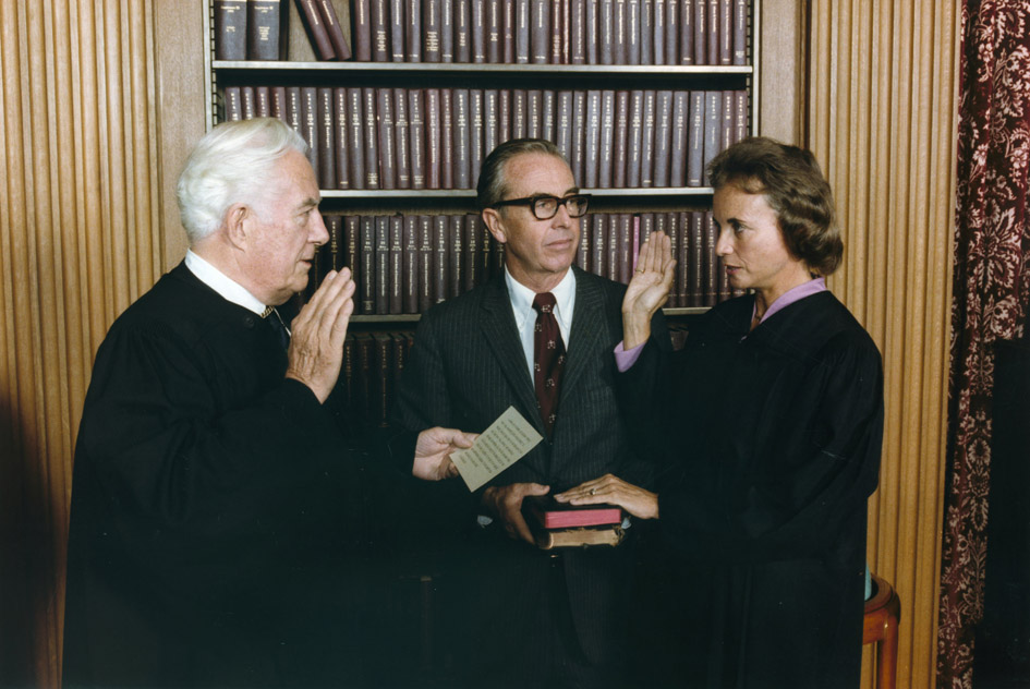 Sandra Day O'Connor Being Sworn In