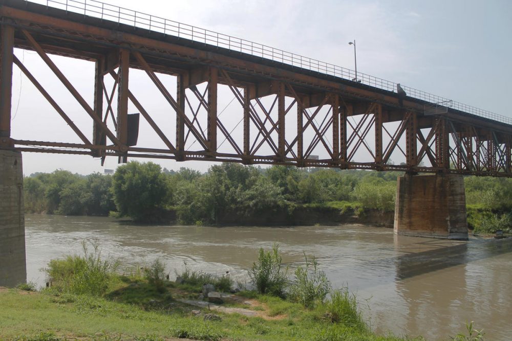 A bridge connecting Laredo and Nuevo Laredo.