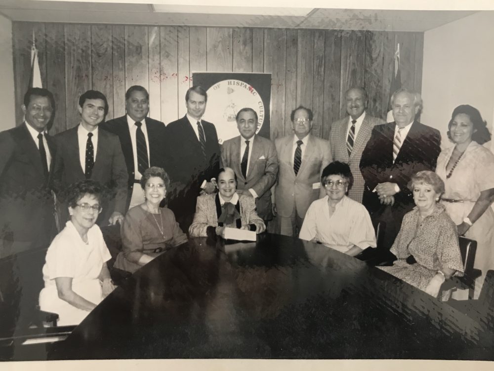 Dorothy Caram and her colleagues at the Institute of Hispanic Culture. 