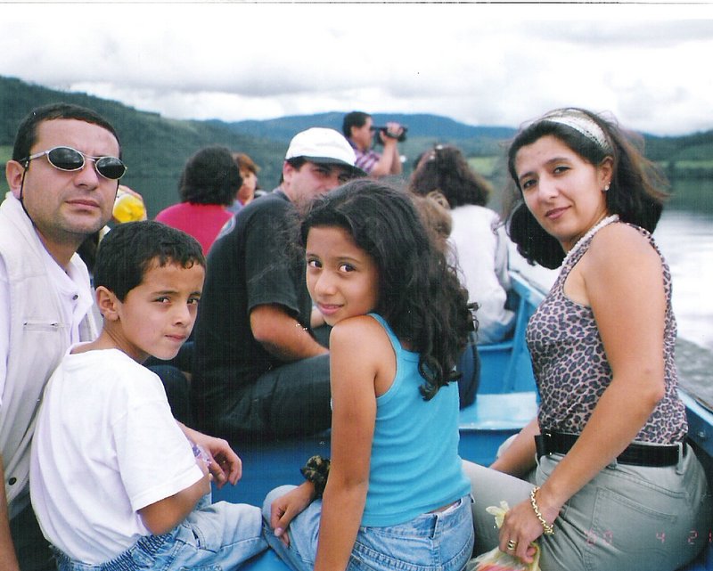 A young Lina Hidalgo and her family on holiday in Peru.