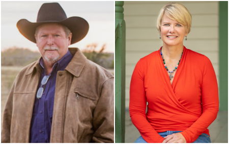 Republican Jim Wright, left, and Democrat Chrysta Castañeda are both running for Texas Railroad Commission on very different platforms.