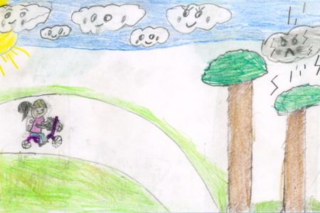 Zoya Khan, 1st Grade, "The Angry Cloud"