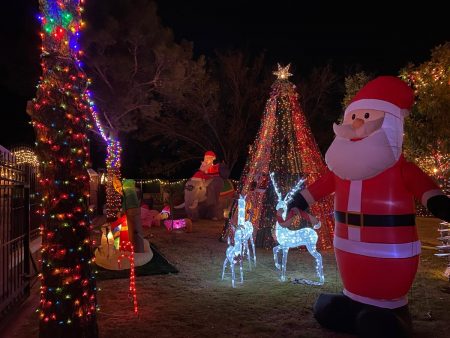 The Perez family put up a large Christmas display at their home in west El Paso right after Halloween to brighten spirits as El Paso experienced a deadly COVID surge.