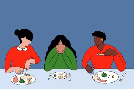 According to a study, 62% of people with anorexia have experienced more severe restriction and food fear during the pandemic. And holiday meals can create yet more anxiety for people already struggling with their relationship to food. 