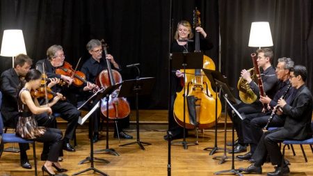 St. Cecilia Chamber Music Society musicians performing Schubert's Octet