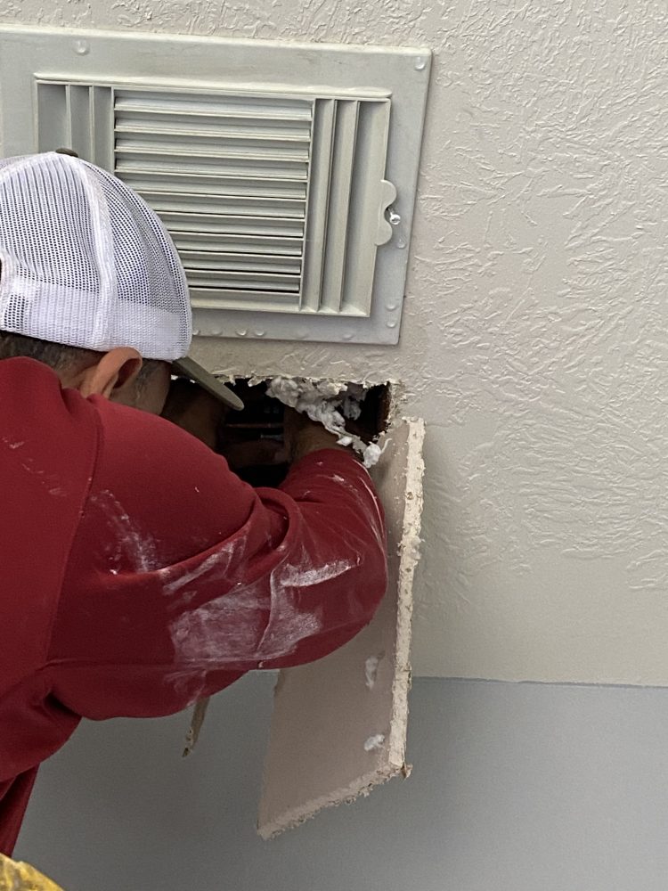 In the aftermath of the storm, Dolande also had to fix the pipes in his own home. 